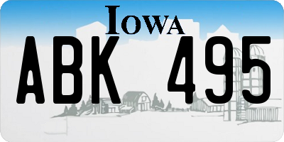 IA license plate ABK495