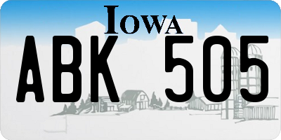 IA license plate ABK505