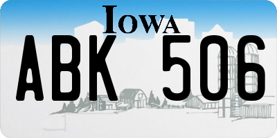 IA license plate ABK506