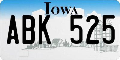 IA license plate ABK525