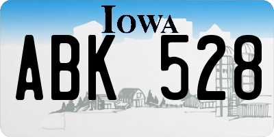 IA license plate ABK528
