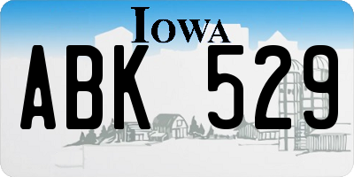 IA license plate ABK529