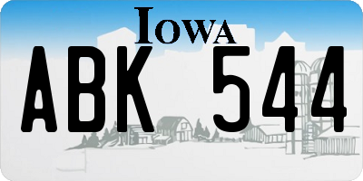 IA license plate ABK544