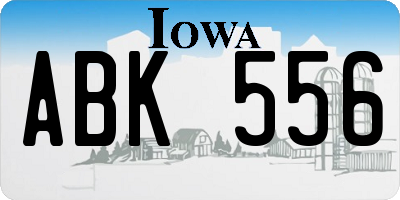 IA license plate ABK556