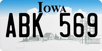 IA license plate ABK569