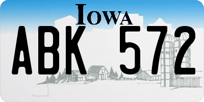 IA license plate ABK572