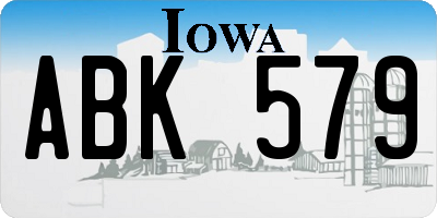IA license plate ABK579