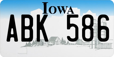 IA license plate ABK586
