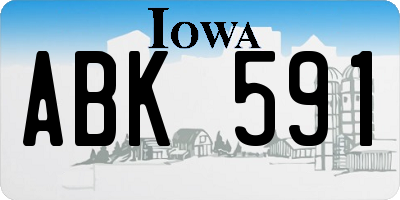 IA license plate ABK591
