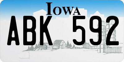 IA license plate ABK592
