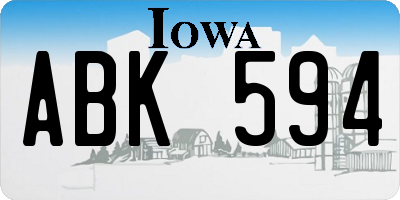 IA license plate ABK594