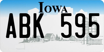IA license plate ABK595