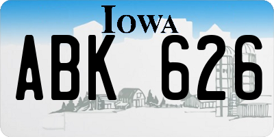 IA license plate ABK626