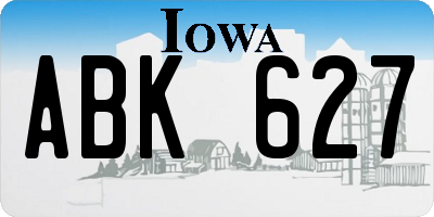 IA license plate ABK627