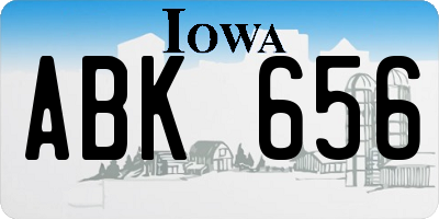 IA license plate ABK656