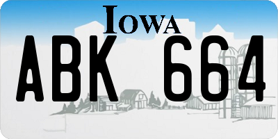 IA license plate ABK664