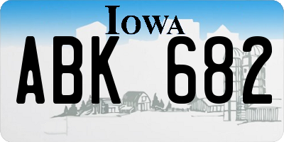 IA license plate ABK682