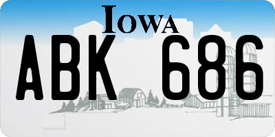 IA license plate ABK686