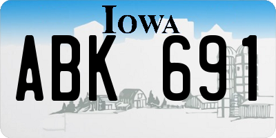IA license plate ABK691