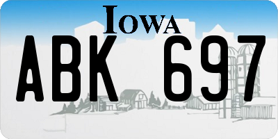 IA license plate ABK697