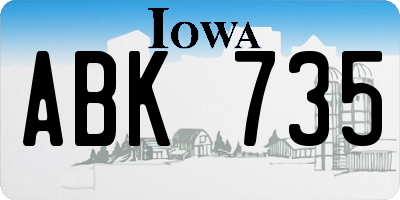 IA license plate ABK735