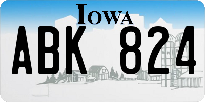 IA license plate ABK824