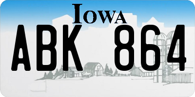 IA license plate ABK864