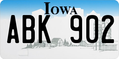 IA license plate ABK902
