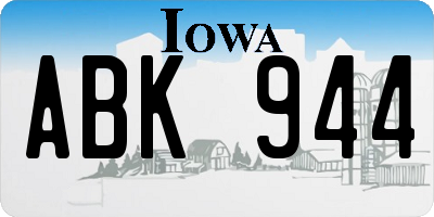 IA license plate ABK944