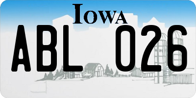 IA license plate ABL026