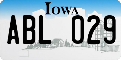IA license plate ABL029