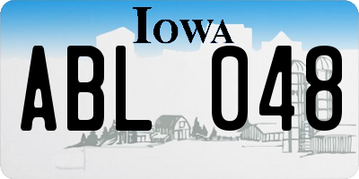 IA license plate ABL048