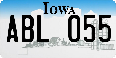 IA license plate ABL055
