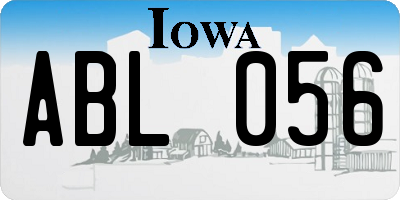 IA license plate ABL056