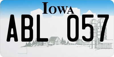 IA license plate ABL057