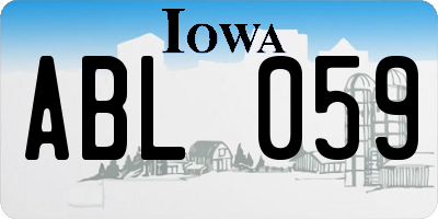 IA license plate ABL059