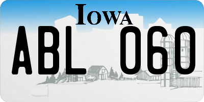 IA license plate ABL060