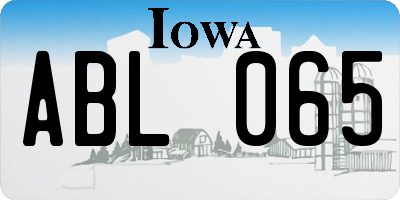 IA license plate ABL065