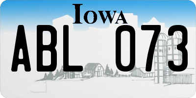 IA license plate ABL073