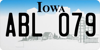 IA license plate ABL079