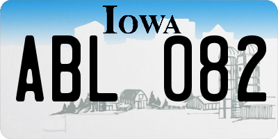 IA license plate ABL082