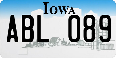 IA license plate ABL089