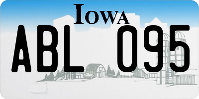 IA license plate ABL095
