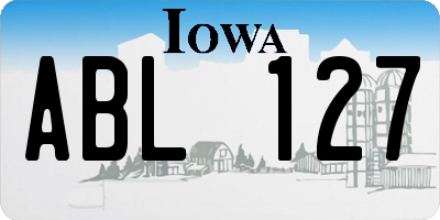 IA license plate ABL127