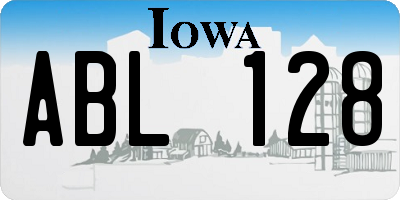 IA license plate ABL128