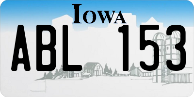 IA license plate ABL153