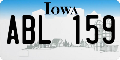 IA license plate ABL159
