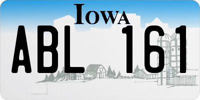IA license plate ABL161