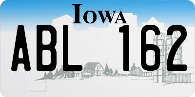 IA license plate ABL162