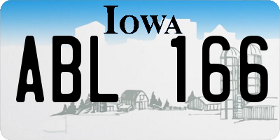 IA license plate ABL166